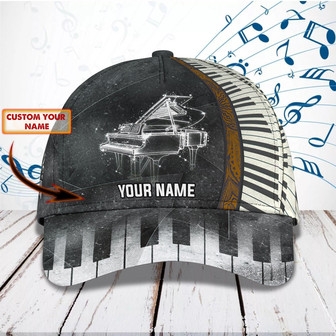 Custom Classic Piano Washed Cap - Personalized Name - Thegiftio UK