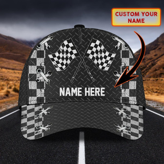 Custom Classic Racing Cap - Personalized Name Cap - Thegiftio UK