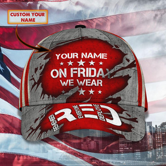 Custom Classic Red Cap - Personalized Name - Thegiftio UK