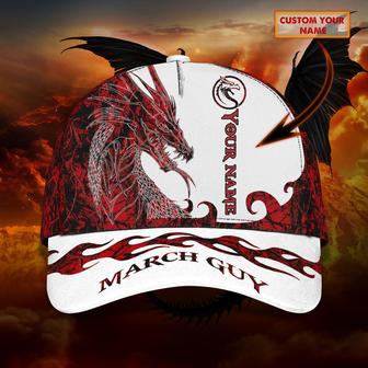 Custom Classic Red Dragon Name Cap - Thegiftio UK
