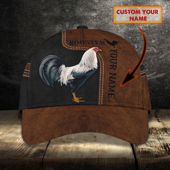 Custom Classic Rooster Cap - Personalized Name - Thegiftio