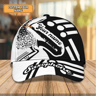 Custom Classic Saxophone Personalized Name Cap - Thegiftio UK