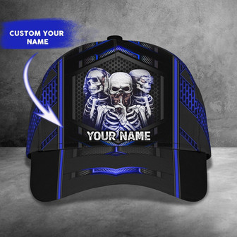 Custom Classic Skull Cap - Personalized Name Option - Thegiftio UK