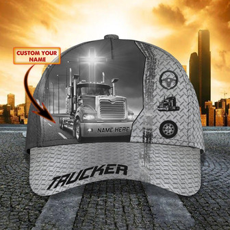 Custom Classic Trucker Cap - Personalized Name - Vtm C - Thegiftio UK