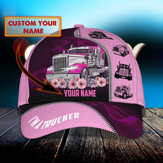 Custom Classic Trucker Girl Cap - Personalized Name Cap - Thegiftio UK