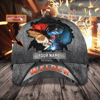 Custom Classic Welder Cap - Personalized Name - Hn - Thegiftio UK