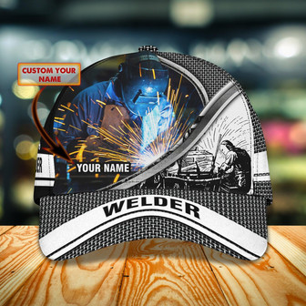 Custom Classic Welder Cap - Personalized Name - Thegiftio UK
