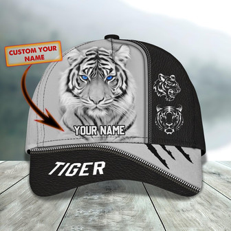 Custom Classic White Tiger Cap - Thegiftio UK