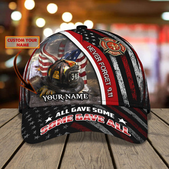 Custom Firefighter Name Cap - Thegiftio UK