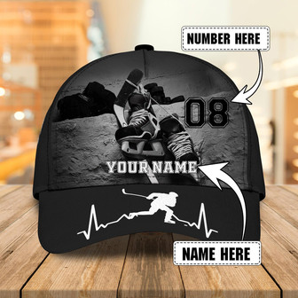 Custom Hockey Cap - Personalized Name Hat - Thegiftio UK