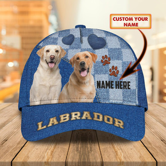 Custom Labrador Name Cap - Personalized Classic Cap - Thegiftio UK