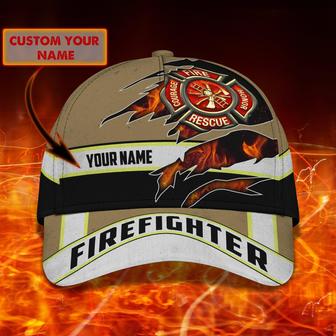 Personalized Firefighter Cap Rescue Gift For Firefighter - Thegiftio UK