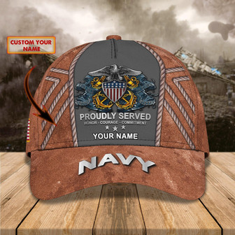 Custom Navy Cap - Personalized Name Hat - Thegiftio UK