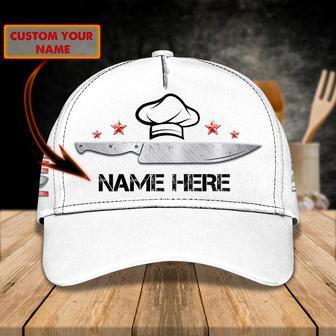 Custom Personalized Chef American Flag Cap - Thegiftio UK