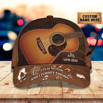 Custom Personalized Guitar Cap With Name - Classic Design - Thegiftio