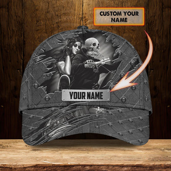 Custom Personalized Name Biker Classic Cap - Thegiftio UK
