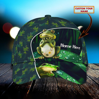 Custom Personalized Name Cap - Frog Baby - Thegiftio UK