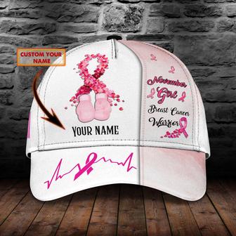 Custom Personalized November Breast Cancer Warrior Cap - Thegiftio UK