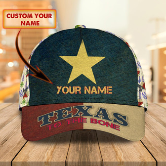 Custom Texas Flag Personalized Name Cap - Thegiftio UK