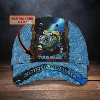 Personalized Custom Classic Cap For Scuba Diving Enthusiasts - Thegiftio UK
