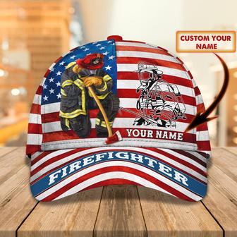 Personalized Firefighter Cap - Custom Classic Adjustable Hat - Thegiftio UK