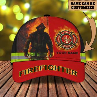 Personalized Firefighter Cap - Custom Classic Hat For Firefighters - Thegiftio UK