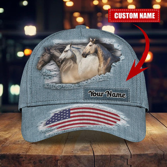 Personalized Horse Cap - Custom Classic Name Hat - Thegiftio UK