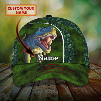 Personalized T-Rex Dinosaur Cap - Custom Classic Cap For A Unique Gift - Thegiftio