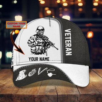 Personalized Veteran Cap - Custom Classic Name Hat - Thegiftio