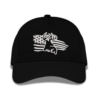 Deer Hunting American Flag Embroidered Baseball Caps - Monsterry