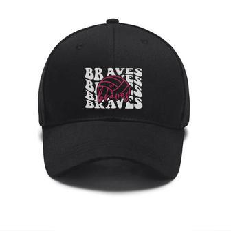 Embroidered Braves Volleyball Hat,Stacked Braves,Braves Mascot Custom Embroidered Hats | Favorety CA