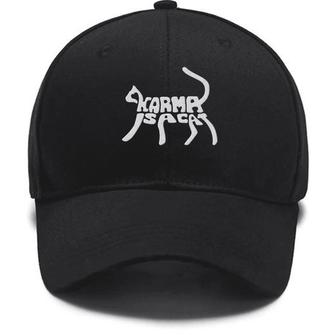 Embroidered Karma Is A Cat Hats Custom Embroidered Hats - Monsterry UK