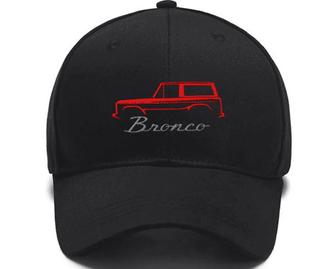For Bronco Silhouette Race Red Bronco 2 Door Embroidered Hats Custom Embroidered Hats - Monsterry UK