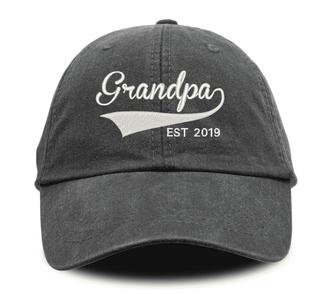 Grandpa Est Personalized Embroidered Baseball Cap, Fathers Day Hat, Fathers Day Gift, Dad Hat, Custom Fitted Embroidered Hat - Monsterry DE