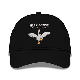 Silly Goose On The Loose Embroidered Baseball Caps - Monsterry