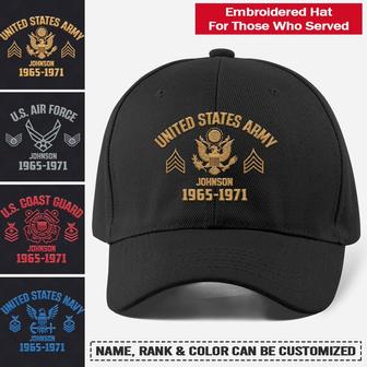 Customized Veteran, Embroidered Cap, Embroidered Baseball Caps, Cap Customized - Monsterry DE