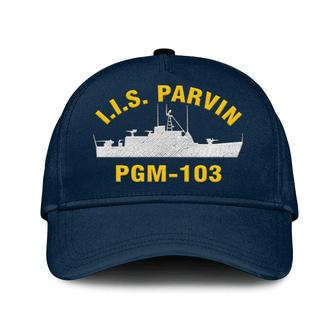 I.I.S. PARVIN PGM-103 Embroidered US Navy Ships Classic Baseball Cap – Gift For Navy Veterans - Monsterry CA