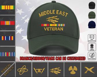 Middle East Custom Embroidered US Veteran Cap Military Honor Hat - Monsterry AU
