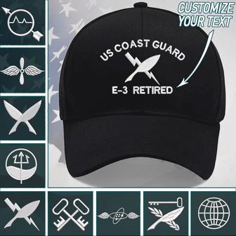 Personalized US Coast Guard Embroidered Hats Custom Custom Embroidered Hats Embroied Cap - Monsterry