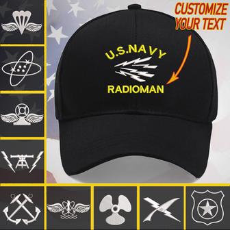 Personalized US Navy Embroidered Hats Custom Custom Embroidered Hats Embroied Cap - Monsterry AU