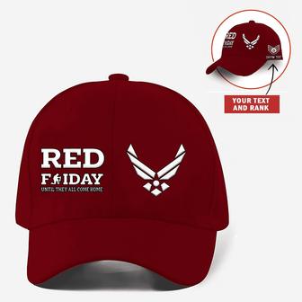 Red Friday Cap Untill They All Come Home Military Honor Custom Embroidered US Air Force Veteran - Monsterry DE