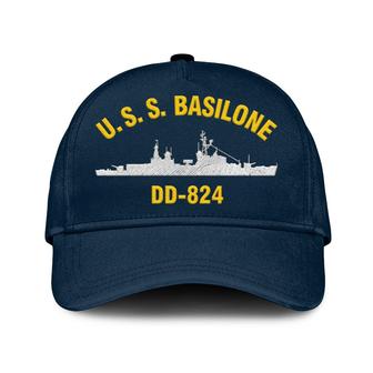 U.S.S Basilone Dd-824 Classic Cap, Custom Embroidered Us Navy Ships Classic Baseball Cap, Gift For Navy Veteran - Monsterry CA