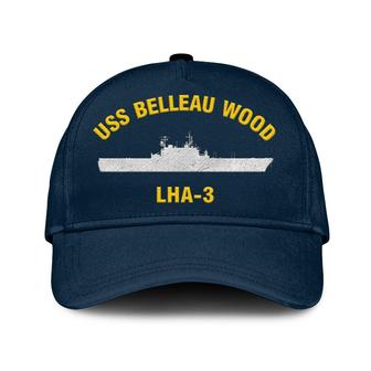 Uss Belleau Wood Lha-3 Classic Cap, Custom Embroidered Us Navy Ships Classic Baseball Cap, Gift For Navy Veteran - Monsterry AU