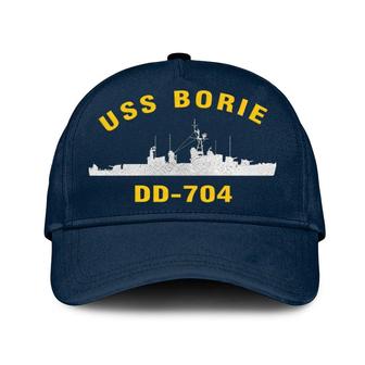 Uss Borie Dd-704 Classic Baseball Cap, Custom Embroidered Us Navy Ships Classic Cap, Gift For Navy Veteran - Monsterry