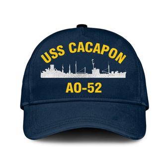 Uss Cacapon Ao-52 Classic Baseball Cap, Custom Embroidered Us Navy Ships Classic Cap, Gift For Navy Veteran - Monsterry DE