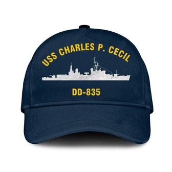 Uss Charles P. Cecil Dd-835 Classic Baseball Cap, Custom Embroidered Us Navy Ships Classic Cap, Gift For Navy Veteran - Monsterry