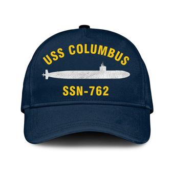 Uss Columbus Ssn 762 Classic Baseball Cap, Custom Embroidered Us Navy Ships Classic Cap, Gift For Navy Veteran - Monsterry DE