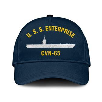 Uss Enterprise Cvn-65 Classic Cap, Custom Embroidered Us Navy Ships Classic Baseball Cap, Gift For Navy Veteran - Monsterry UK