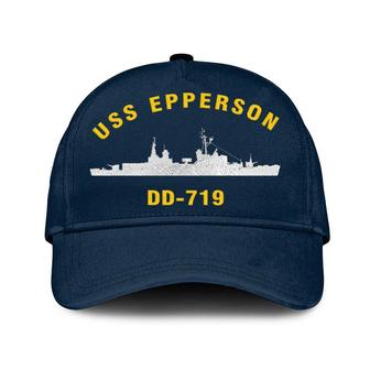 Uss Epperson Dd-719 Classic Baseball Cap, Custom Embroidered Us Navy Ships Classic Cap, Gift For Navy Veteran - Monsterry DE