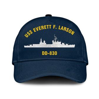 Uss Everett F. Larson Dd-830 Classic Baseball Cap, Custom Embroidered Us Navy Ships Classic Cap, Gift For Navy Veteran - Monsterry DE